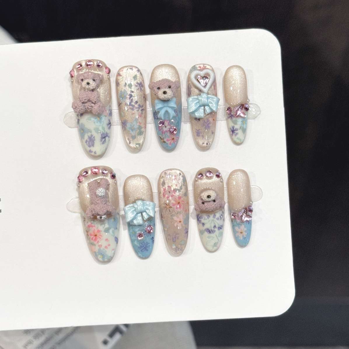10 faux ongles ovales faits à  - Pressed Flower Art avis et prix