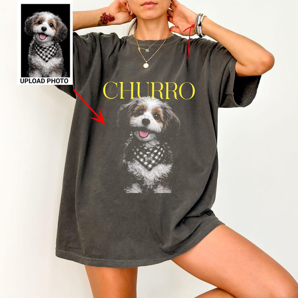 T-shirt personnalisé avec port - Pet Portrait Custom avis et prix