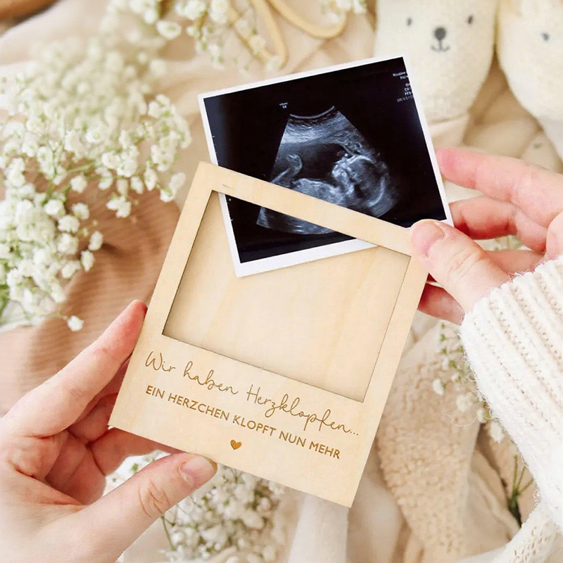 Panneau d'annonce de grossesse - Engraved Wood Frame avis et prix