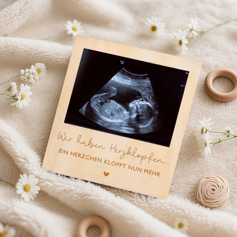 Panneau d'annonce de grossesse - Engraved Wood Frame avis et prix