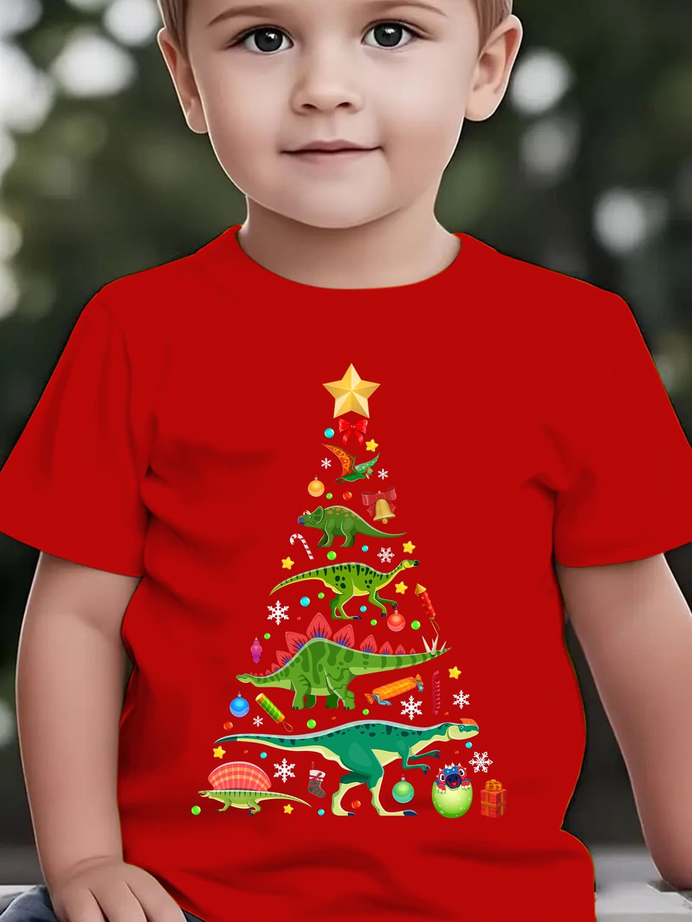 Noël T-shirt d'été pour enfant - Family Tree Print avis et prix