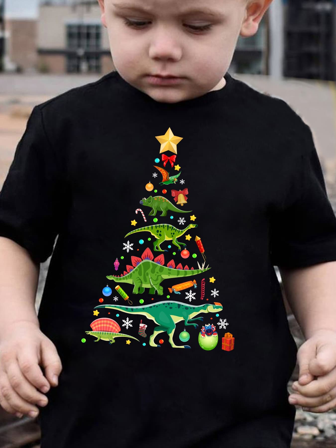 Noël T-shirt d'été pour enfant - Family Tree Print avis et prix